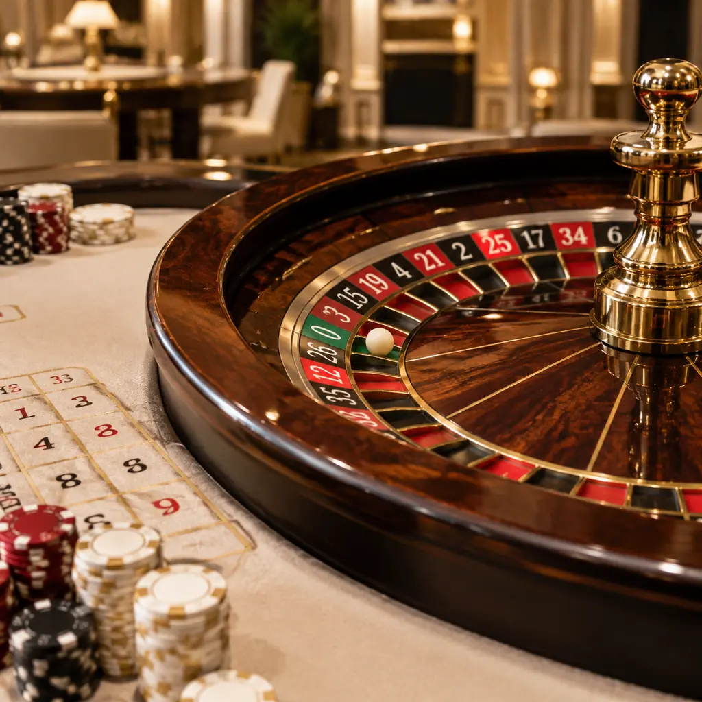 Roda roulette dengan satu nol
